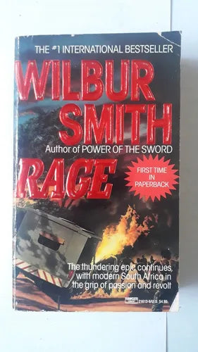 Libro usado en venta: Rage de Wilbur A. Smith; editorial Fawcett impreso en 1989 realizamos envios a todo el mundo.1