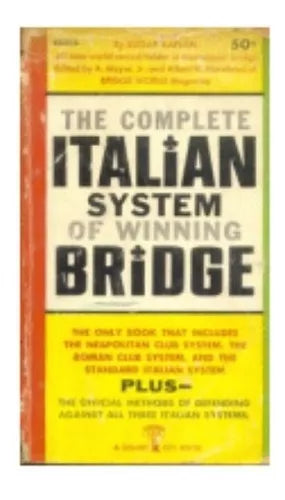 Libro usado en venta: The complete ITALIAN system of winning BRIDGE de Edgar Kaplan; editorial A Signet Key impreso en 1959 envios a todo el mundo.1