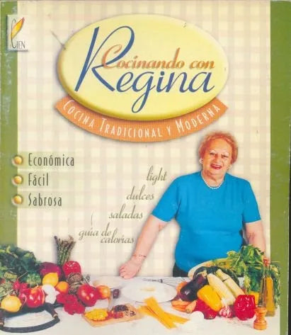 Libro usado en venta: Cocinando con Regina de Regina Stimolo de Galeano; editorial Cien impreso en 2003 realizamos envios a todo el mundo.1