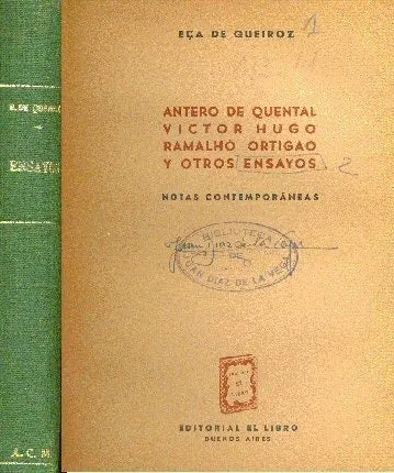 Libro usado en venta: Notas contemporaneas de Eca de Queiroz; editorial El libro impreso en 1947 realizamos envios a todo el mundo.1