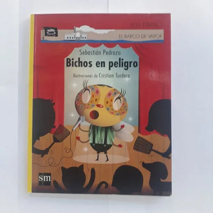 Libro usado en venta: Bichos en peligro de Sebastian Pedrozo; editorial SM impreso en 2014 realizamos envios a todo el mundo.1