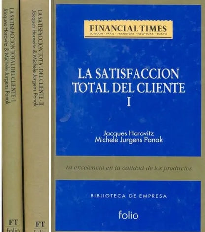 Libro usado en venta: La satisfaccion total del cliente I y II de Jacques Horovitz - Michele Jurgens Panak; editorial Folio impreso en 1994.1