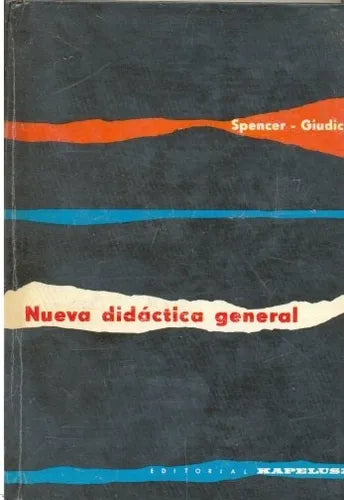 Libro usado en venta: Nueva didactica general de Spencer - Giudice; editorial Kapelusz impreso en 1967 realizamos envios a todo el mundo.1