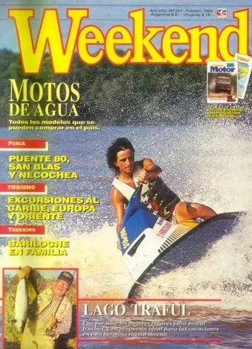 Libro usado en venta: Motos de Agua - N?mero 257 - Febrero 1994 de Revista Weekend; editorial Perfil impreso en 1994 realizamos envios a todo el mundo.1