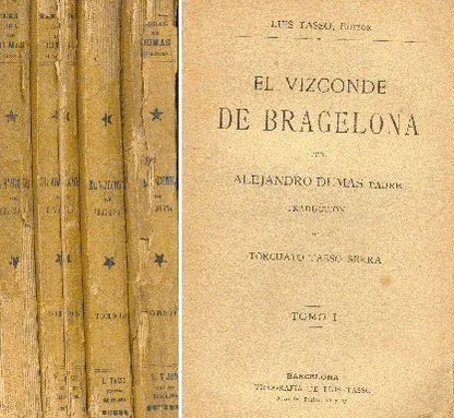 Libro usado en venta: El vizconde de Bragelona de Alejandro Dumas (Alexandre); editorial Luis Tasso realizamos envios a todo el mundo.1