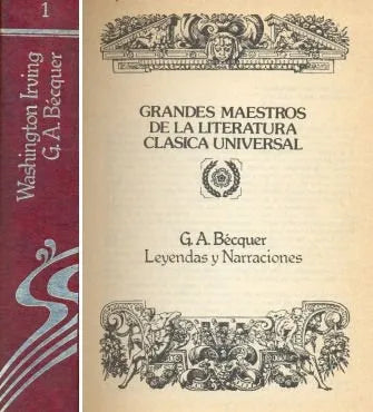 Libro usado en venta: Cuentos de la Alhambra - Leyendas y Narraciones de Washington Irving - Gustavo Adolfo Becquer; editorial Libra impreso en 1977.1