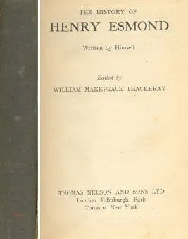 Libro usado en venta: The history of Henry Esmond de William Makepeace Thackeray; editorial Thomas Nelson and Sons realizamos envios a todo el mundo.1