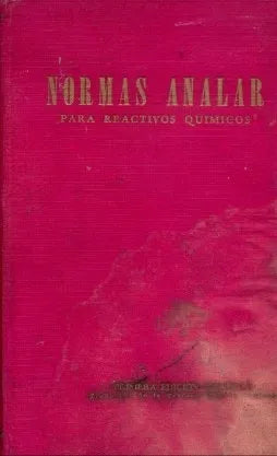 Libro usado en venta: Normas analar para reactivos quimicos de Alfredo Jose Bandoni; editorial Guillermo Kraft impreso en 1945 envios a todo el mundo.1