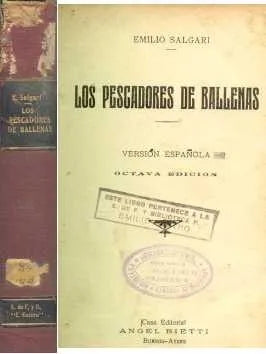 Libro usado en venta: Los pescadores de ballenas de Emilio Salgari; editorial Angel Bietti realizamos envios a todo el mundo.1