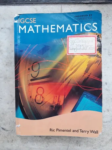 Libro usado en venta: IGCSE Mathematics de Ric Pimentel - Terry Wall; editorial John Murray impreso en 2004 realizamos envios a todo el mundo.1