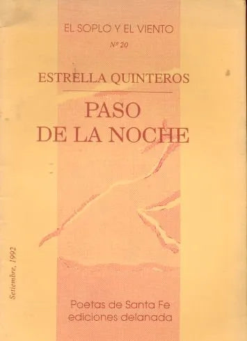 Libro usado en venta: Paso de la noche de Estrella Quinteros; editorial Delanada realizamos envios a todo el mundo.1