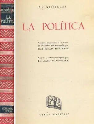 Libro usado en venta: La politica de Aristoteles; editorial Iberia impreso en 1975 realizamos envios a todo el mundo.1