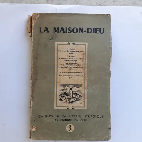 Libro usado en venta: La maison-Dieu - Cahiers de pastorale liturgique; editorial Les editions du cerf impreso en 1945 envios a todo el mundo.1
