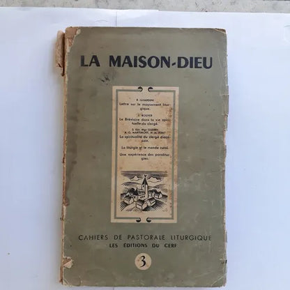Libro usado en venta: La maison-Dieu - Cahiers de pastorale liturgique; editorial Les editions du cerf impreso en 1945 envios a todo el mundo.1
