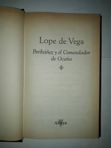 Libro usado en venta: Periba?ez y el Comedador de Oca?a de Lope de Vega; editorial Altaya impreso en 1995 realizamos envios a todo el mundo.1