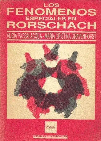 Libro usado en venta: Los fenomenos especiales en Rorschach de Alicia Passalacqua - Cristina Gravenhorst; Centro Editor Argentino impreso en 19881.1