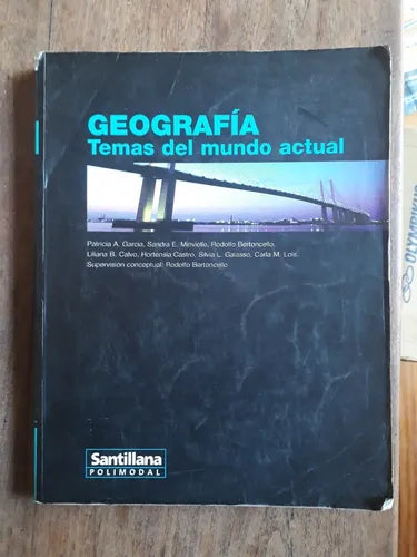 Libro usado en venta: Geografia - Temas del mundo actual; editorial Santillana impreso en 1999 realizamos envios a todo el mundo.1