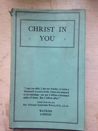 Libro usado en venta: Christ in you; editorial Watkins Bookshop impreso en 1980 realizamos envios a todo el mundo.1
