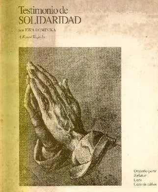 Libro usado en venta: Testimonio de solidaridad de Ewa Dominika; editorial Ewart realizamos envios a todo el mundo.1