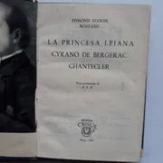 Libro usado en venta: La princesa lejana - Cyrano de Bergerac - Chantecler de Edmond Eugene Rostand; editorial Aguilar impreso en 1957.1