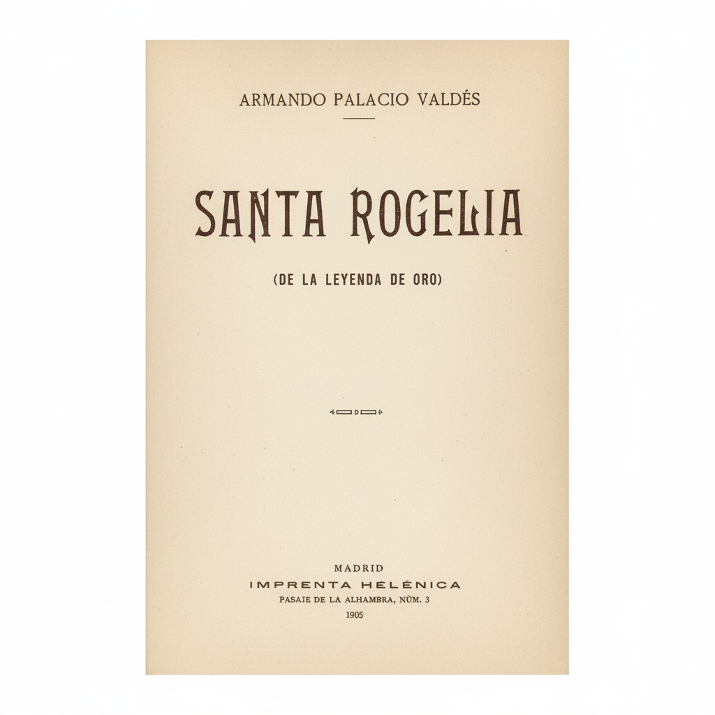Portada del libro  Santa Rogelia (de la leyenda de oro) de Armando Palacio Valdes