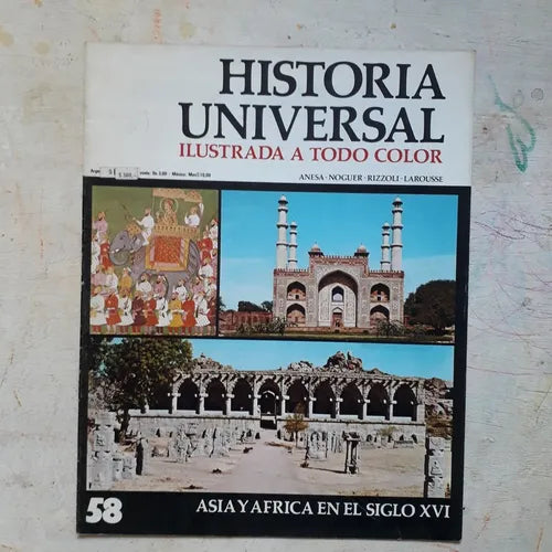 Libro usado en venta: Asia y Africa en el siglo XVI N?58 de Historia Universal; editorial Noguer impreso en 1974 realizamos envios a todo el mundo.1