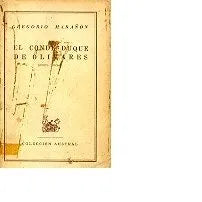 Libro usado en venta: El conde - duque de olivares de Gregorio Marañon; editorial Espasa - Calpe impreso en 1946 realizamos envios a todo el mundo.1