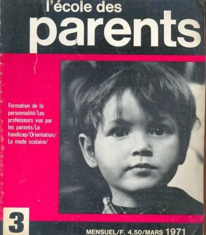 Libro usado en venta: L'ecole des parents; impreso en 1971 realizamos envios a todo el mundo.1
