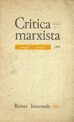 Libro usado en venta: Critica marxista de Rivista; editorial Riuniti impreso en 1967 realizamos envios a todo el mundo.1