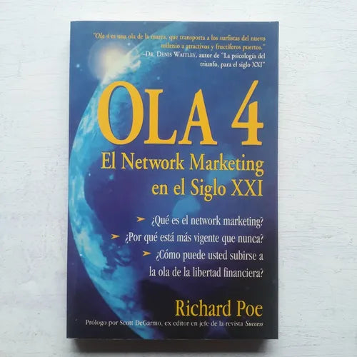 Libro usado en venta: Ola 4 - El network marketing en el siglo XXI de Richard Poe; editorial Time & Money Network impreso en 2001.1