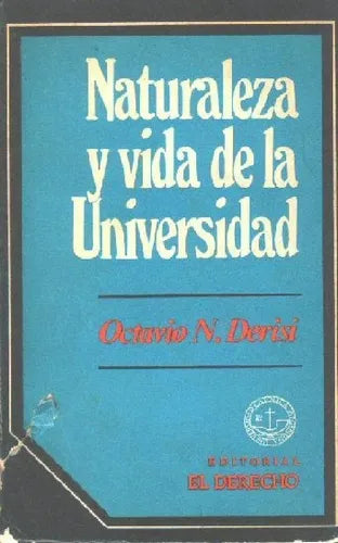 Libro usado en venta: Naturaleza y vida de la universidad de Octavio Nicolas Derisi; editorial El derecho impreso en 1980 envios a todo el mundo.1