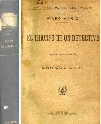 Libro usado en venta: El triunfo de un detective de Marc Mario; editorial Buenos Aires realizamos envios a todo el mundo.1