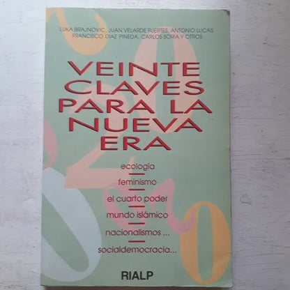 Libro usado en venta: Veinte claves para la nueva era; editorial Rialp impreso en 1992 realizamos envios a todo el mundo.1