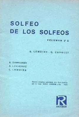 Libro usado en venta: Solfeos de los solfeos volumen 2 B de Enrique Lemoine y otros; editorial Ricordi impreso en 1971 envios a todo el mundo.1