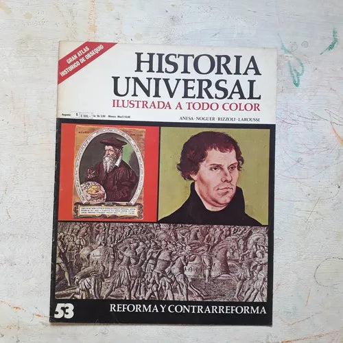 Libro usado en venta: Reforma y contrareforma N?53 de Historia Universal; editorial Noguer impreso en 1974 realizamos envios a todo el mundo.1