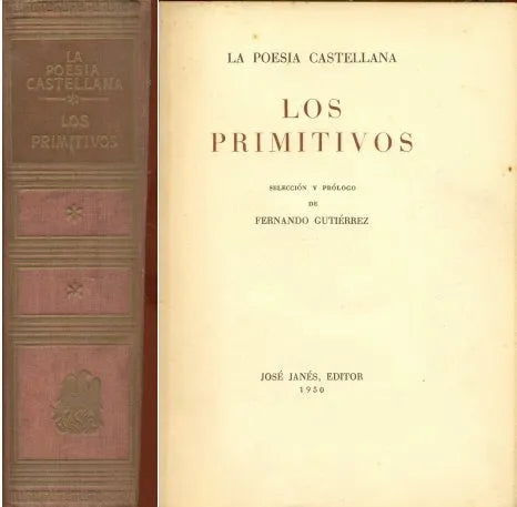 Libro usado en venta: Los primitivos de Fernando Gutierrez; editorial Jose Janes impreso en 1950 realizamos envios a todo el mundo.1