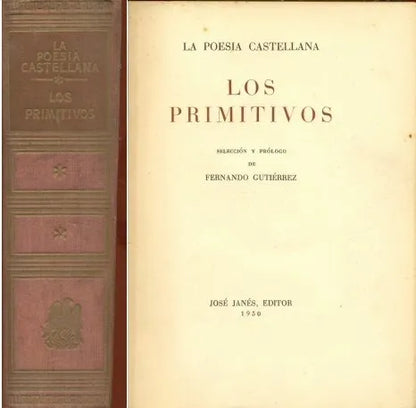 Libro usado en venta: Los primitivos de Fernando Gutierrez; editorial Jose Janes impreso en 1950 realizamos envios a todo el mundo.1