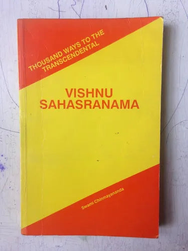 Libro usado en venta: Thousand ways to the transcedental Vishnu Sahasranama de Swami Sahasranama; editorial Central Chinmaya impreso en 1996.1