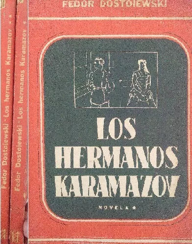 Libro usado en venta: Los hermanos Karamazov (2 Tomos) de Fiodor Dostoievski (Dostoyevski); editorial Ramon Sopena impreso en 1944.1