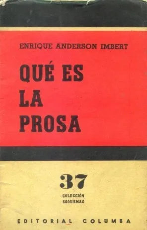 Libro usado en venta: Que es la prosa de Enrique Anderson Imbert; editorial Columba impreso en 1963 realizamos envios a todo el mundo.1