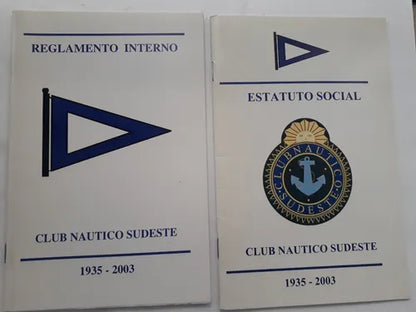 Libro usado en venta: Estatuto social 1935-2003 y Reglamento Interno de Club Nautico Sudeste; realizamos envios a todo el mundo.1