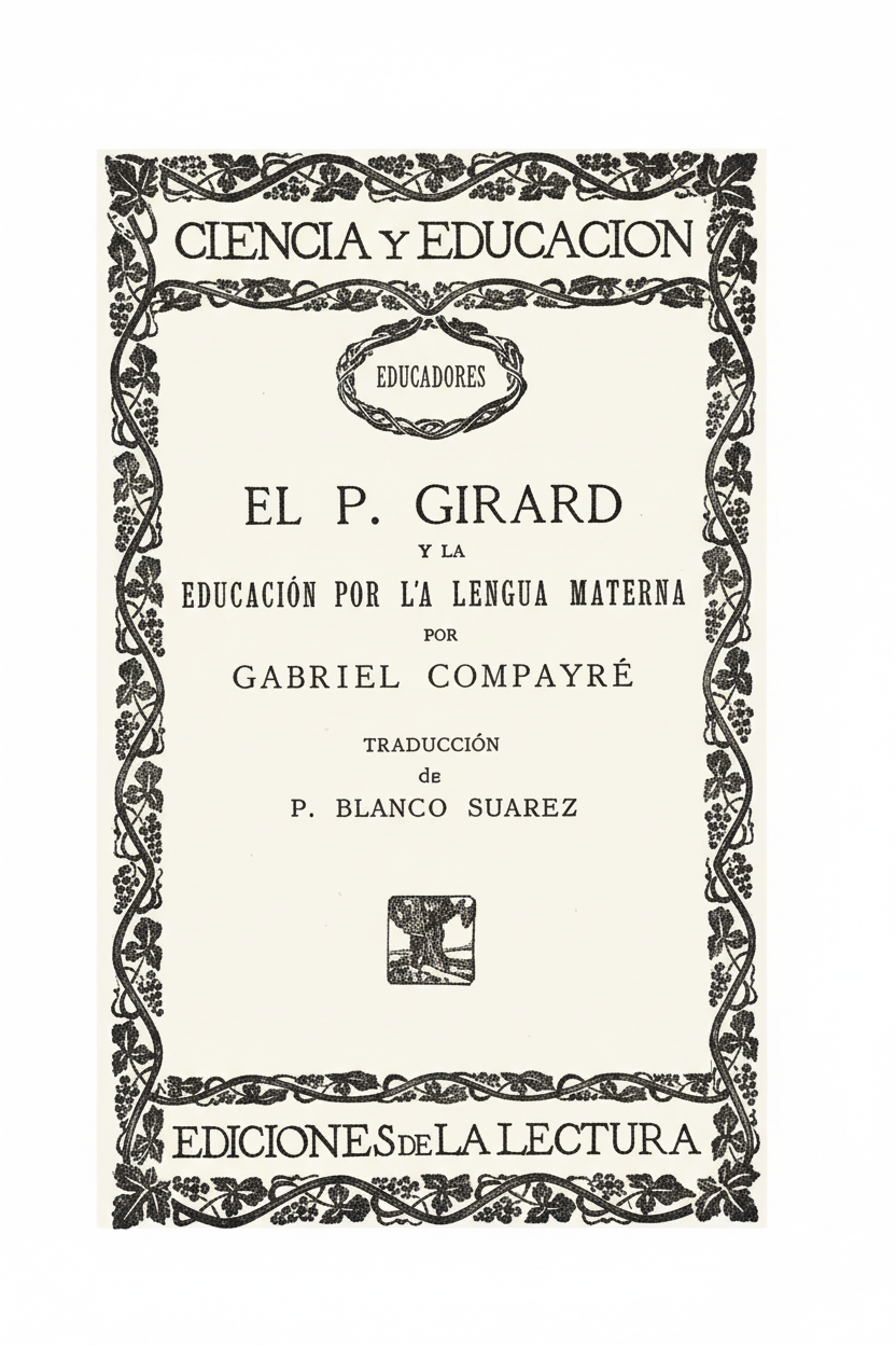 El P. Girard y la educacion por la lengua materna por Gabriel Compayre.