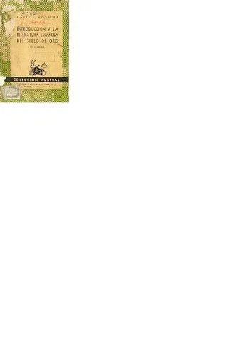 Libro usado en venta: Introduccion a la literatura espa?ola del siglo de oro de Carlos Vossler; editorial Espasa - Calpe impreso en 1945.1