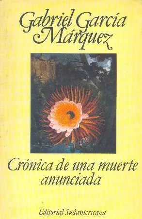 Libro usado en venta: Cronica de una muerte anunciada de Gabriel Garcia Marquez; editorial Sudamericana impreso en 1995 envios a todo el mundo.1