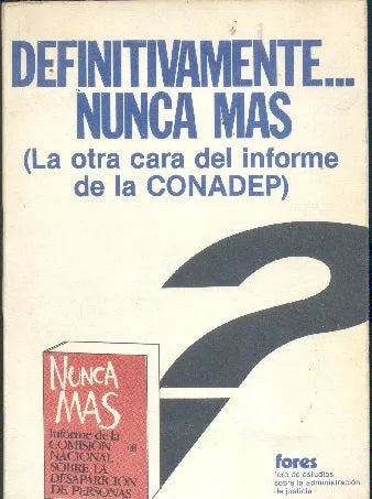 Libro usado en venta: Definitivamente? nunca mas; editorial Fores impreso en 1985 realizamos envios a todo el mundo.1