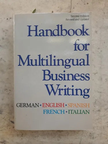 Libro usado en venta: Handbook for Multilingual Business Writing: German, English, Spanish, French, Italian; NTC Business Book impreso en 19941.1