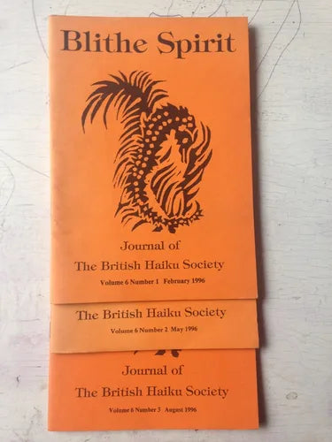Libro usado en venta: Journal of The British Haiku Society - Vol. 6/ N? 1 al 3 de Blithe Spirit; impreso en 1996 realizamos envios a todo el mundo.1