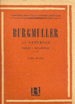 Libro usado en venta: 25 estudios faciles y progresivos de F. Burgmuller; editorial Ricordi impreso en 1968 realizamos envios a todo el mundo.1