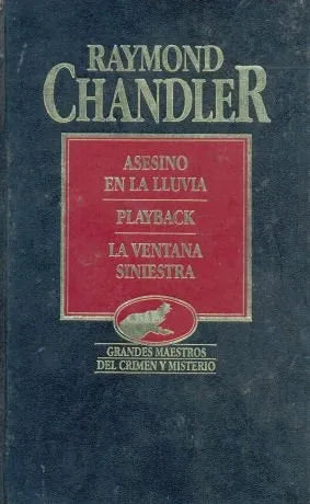 Libro usado en venta: Asesino en la lluvia - Playback - La ventana siniestra de Raymond Chandler; editorial Hyspamerica impreso en 1985.1