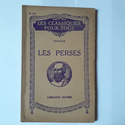 Libro usado en venta: Les Perses de Eschyle; editorial Hatier impreso en 1946 realizamos envios a todo el mundo.1